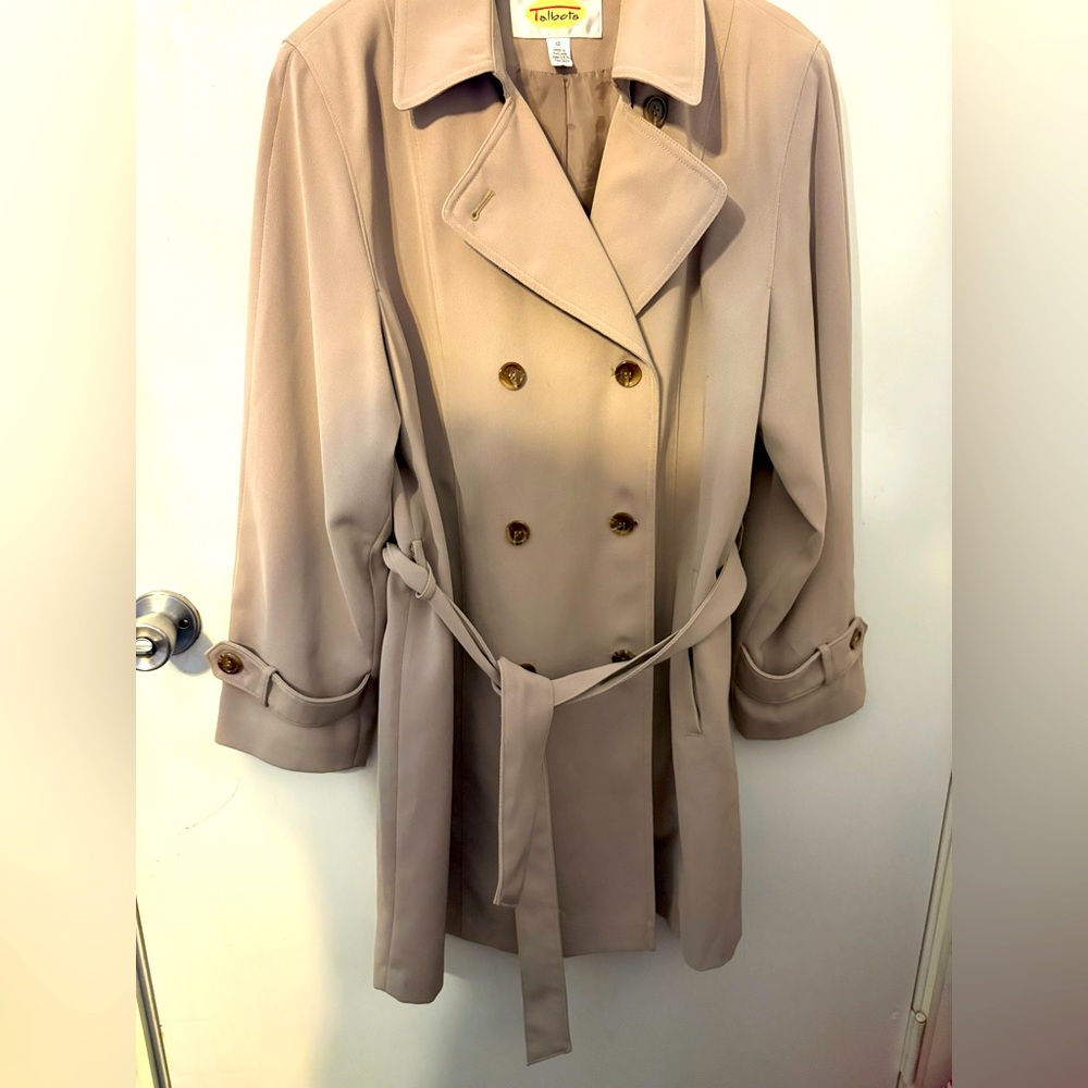 Talbots Beige Button-Up Coat like new